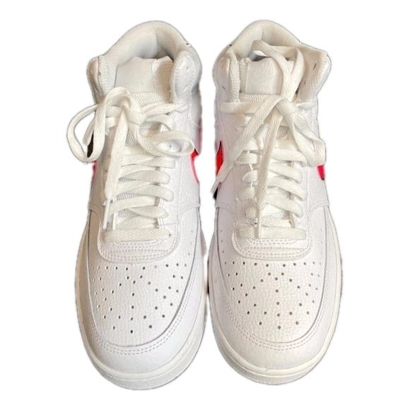 Nike Court Vision Mid White/Flash Crimson CD5436 102 Women's Size 11.5/ Men's 10 - Picture 3 of 8